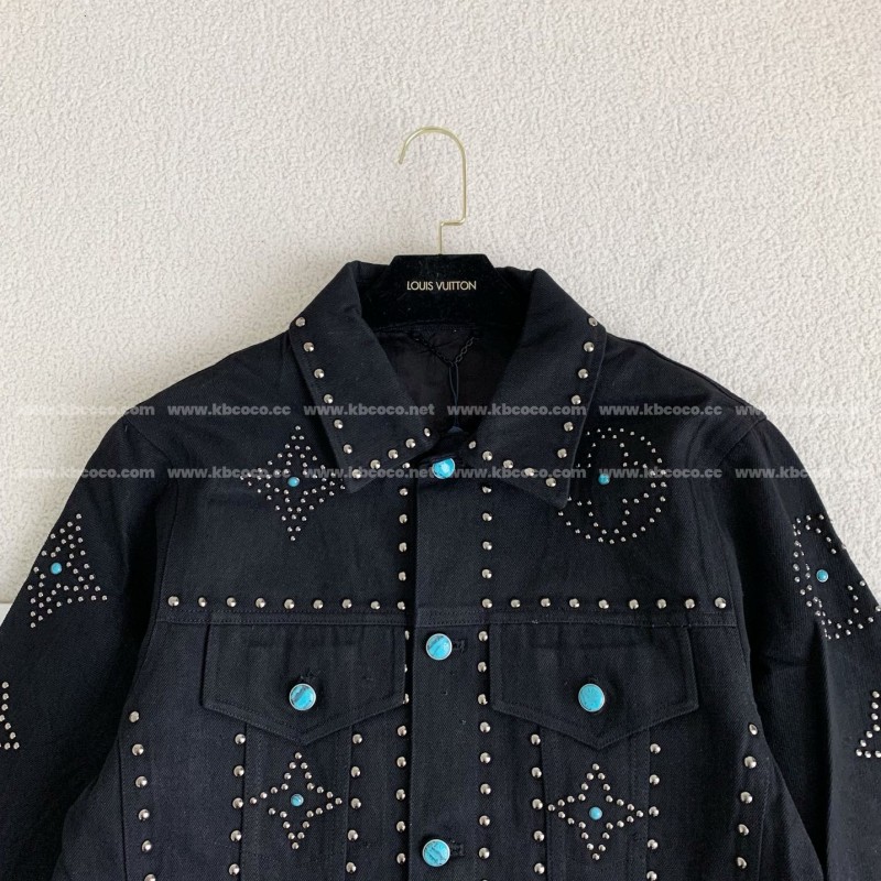 LV turquoise rivet denim jacket