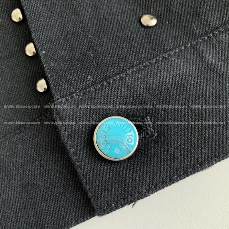 LV turquoise rivet denim jacket