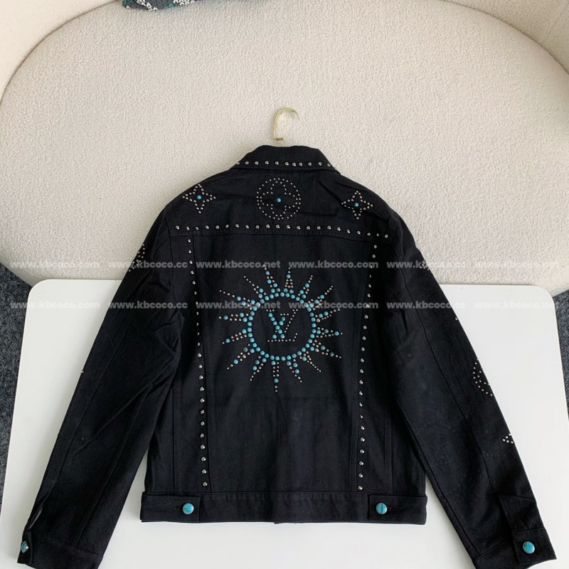 LV turquoise rivet denim jacket