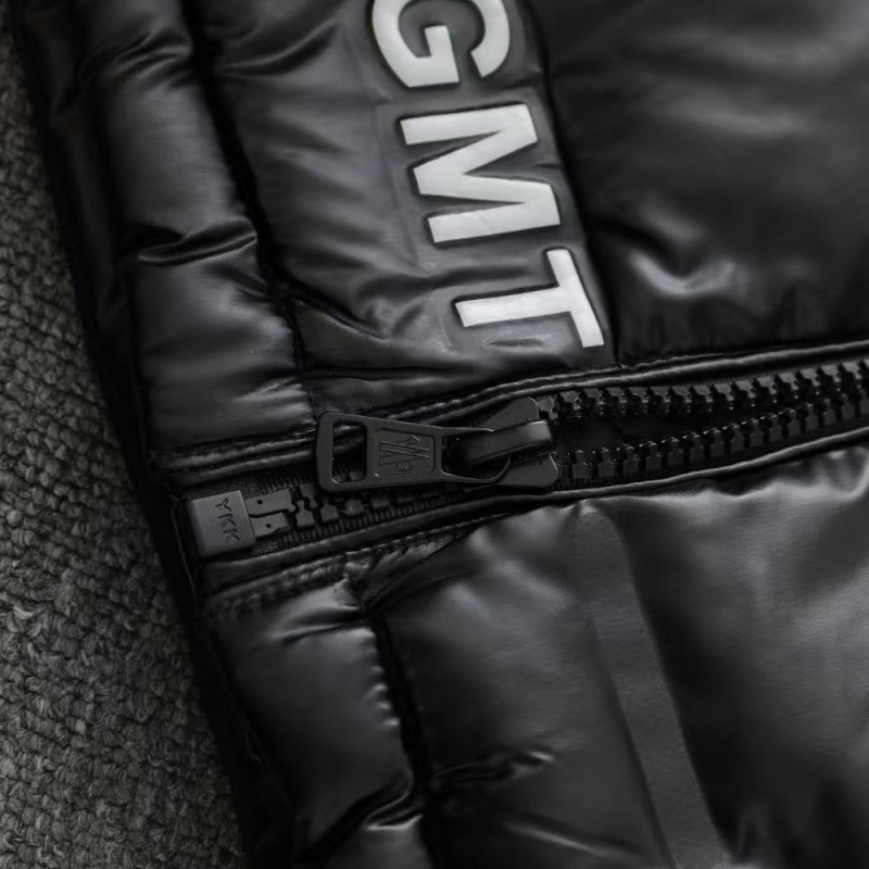 Moncler Fujiwara Hiroshi co-branded full-print letter shiny down jacket