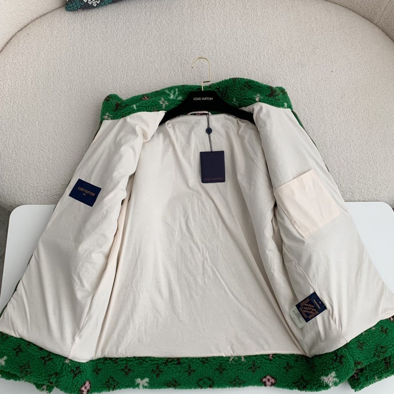 L0*is V*t0n Jacquard vertical collar zipper fleece jacket