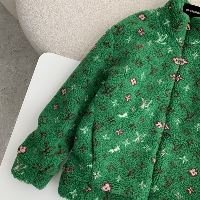 L0*is V*t0n Jacquard vertical collar zipper fleece jacket