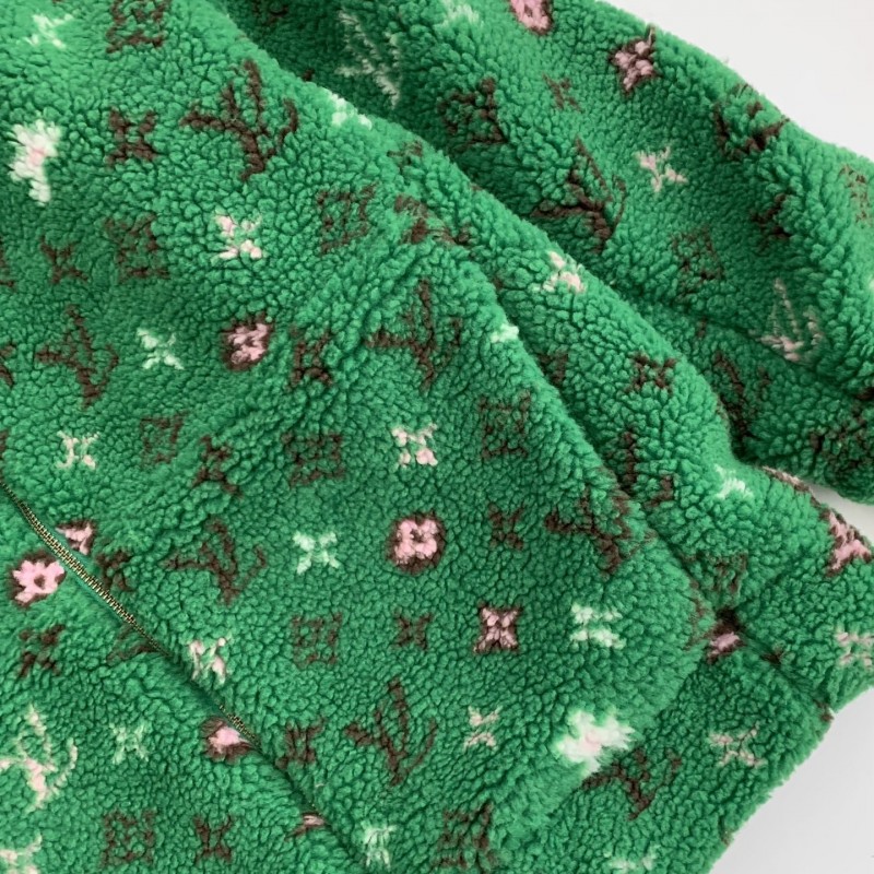 L0*is V*t0n Jacquard vertical collar zipper fleece jacket