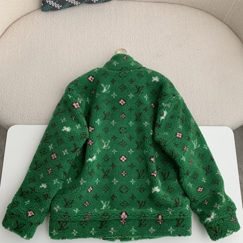 L0*is V*t0n Jacquard vertical collar zipper fleece jacket