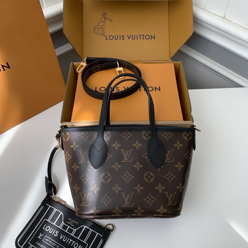 L0*is V*t0n's new NEVERFULL BANDOULIÈRE INSIDE OUT BB Shopping Bag M12099 Size: 16.5*11*26.5cm