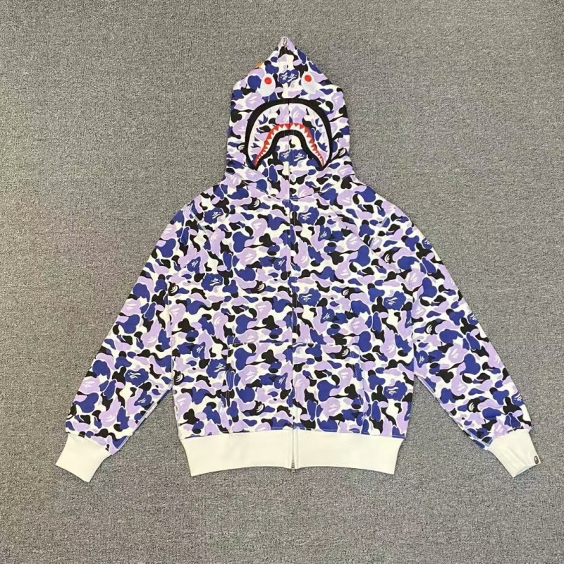bape Shizuoka Limited Edition Violet Camouflage Shark Sweatshirt