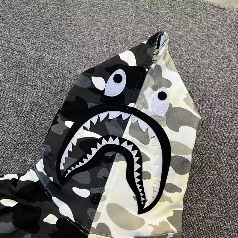 bape shark yin and yang luminous camouflage shark sweatshirt