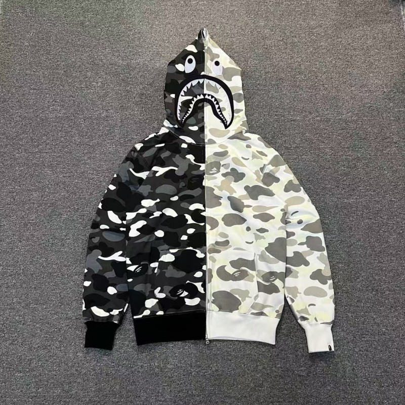 bape shark yin and yang luminous camouflage shark sweatshirt