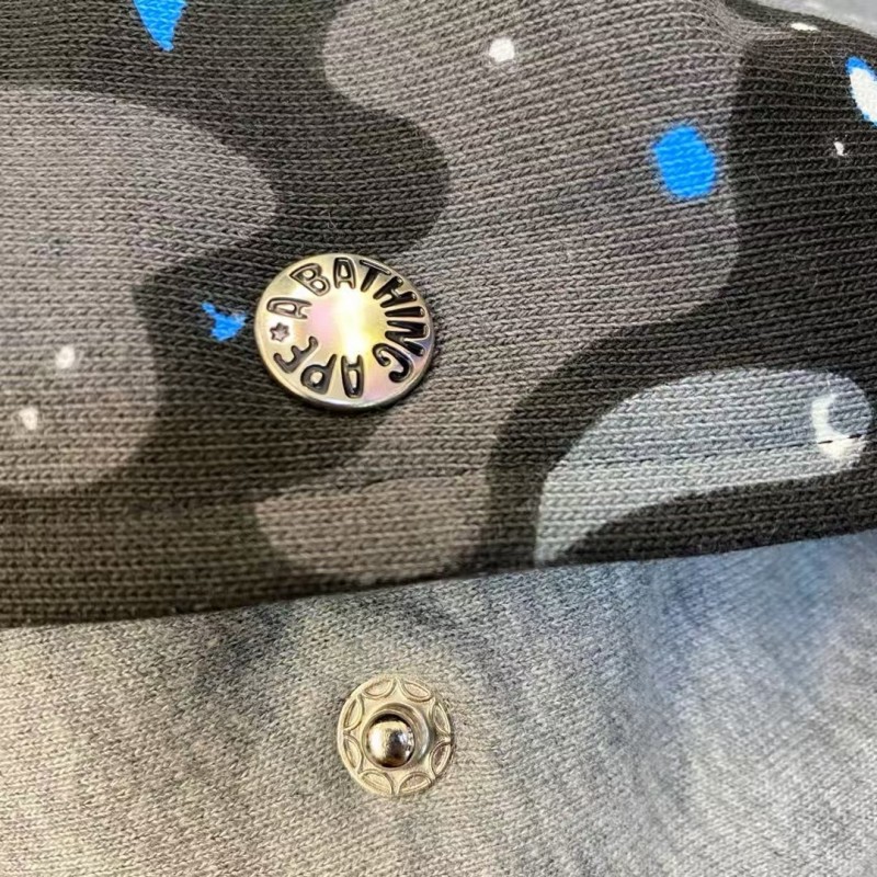 Bape luminous starry sky camouflage double-headed shark sweatshirt