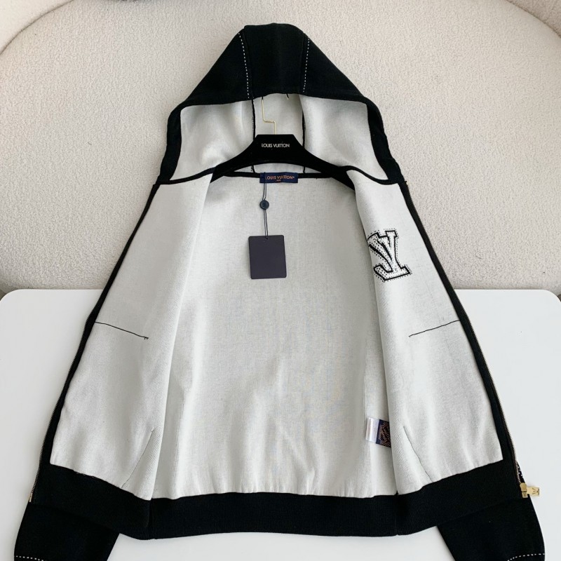 L0*is V*t0n  SS24 Logo Inlaid flower zipper sweatshirt Jackets