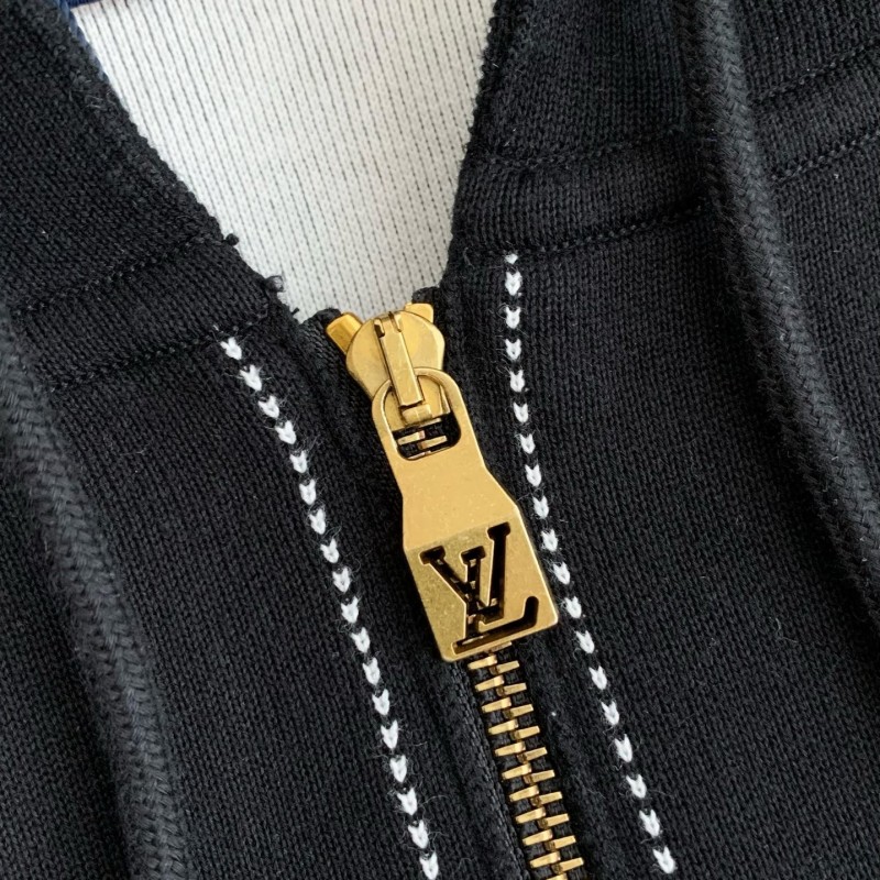 L0*is V*t0n  SS24 Logo Inlaid flower zipper sweatshirt Jackets