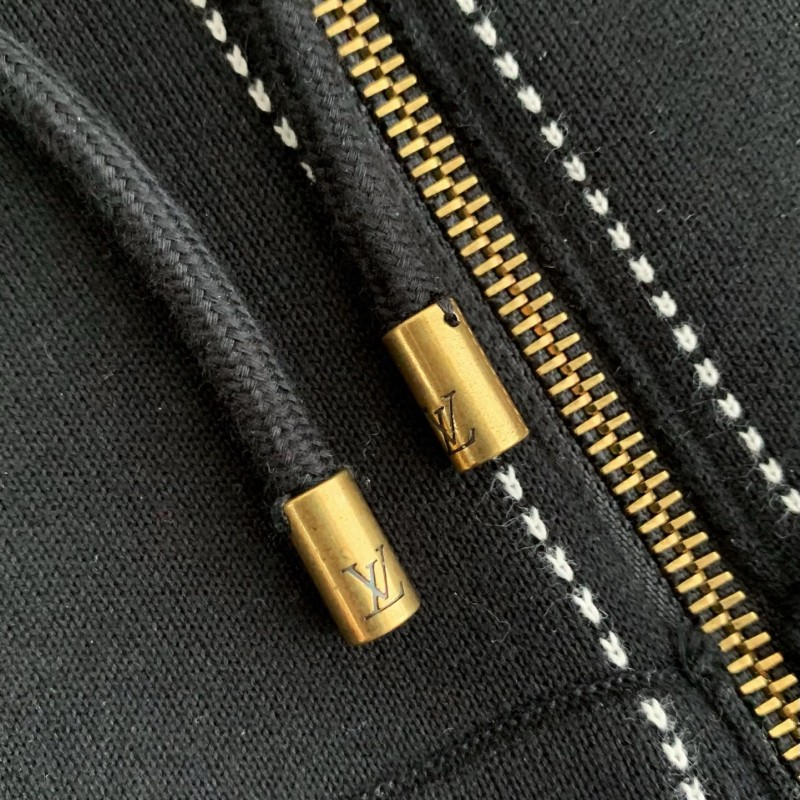 L0*is V*t0n  SS24 Logo Inlaid flower zipper sweatshirt Jackets