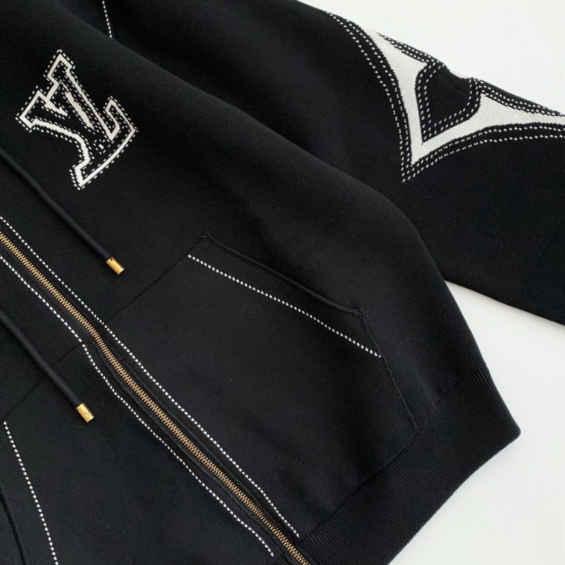 L0*is V*t0n  SS24 Logo Inlaid flower zipper sweatshirt Jackets