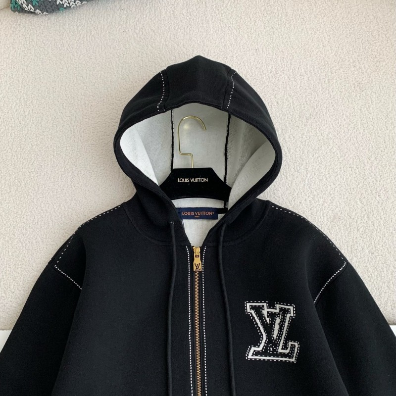 L0*is V*t0n  SS24 Logo Inlaid flower zipper sweatshirt Jackets