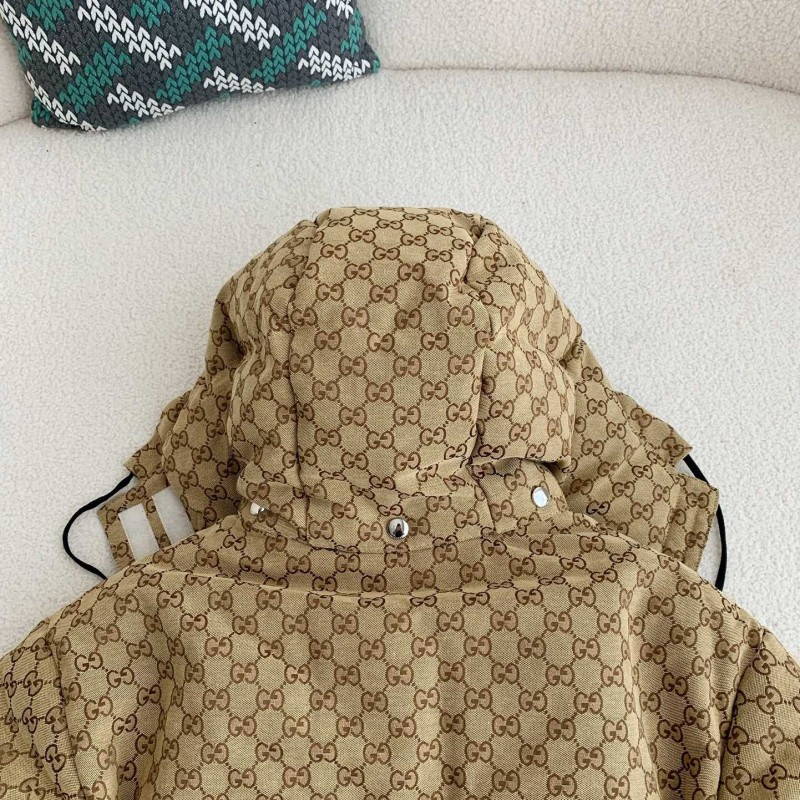 G*u*i Casual FW22 Full Print Drawstring Down Jacket