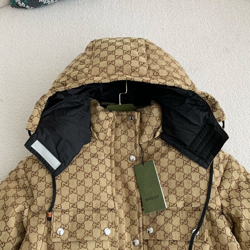 G*u*i Casual FW22 Full Print Drawstring Down Jacket