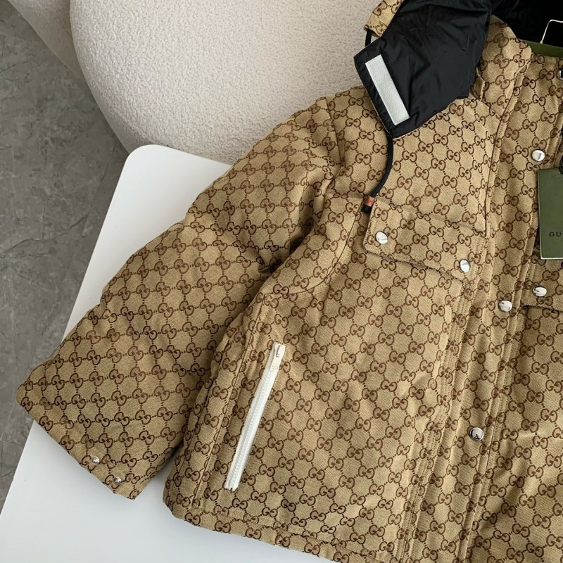 G*u*i Casual FW22 Full Print Drawstring Down Jacket