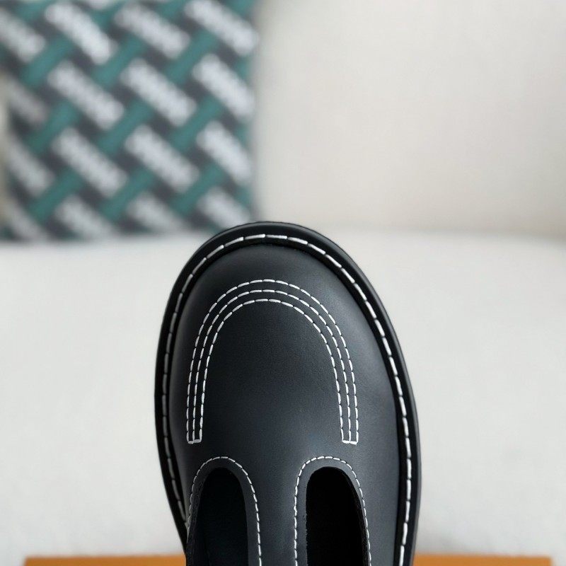 L0*is V*t0n Cow leatherRound head buckle Casual Shoes