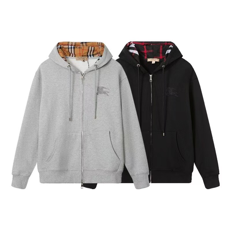 B**rry logo embroidered hooded cardigan