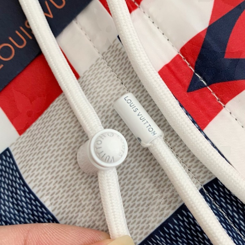 L0*is V*t0n SS24 Logo Patchwork Mandarin-collar Jacket