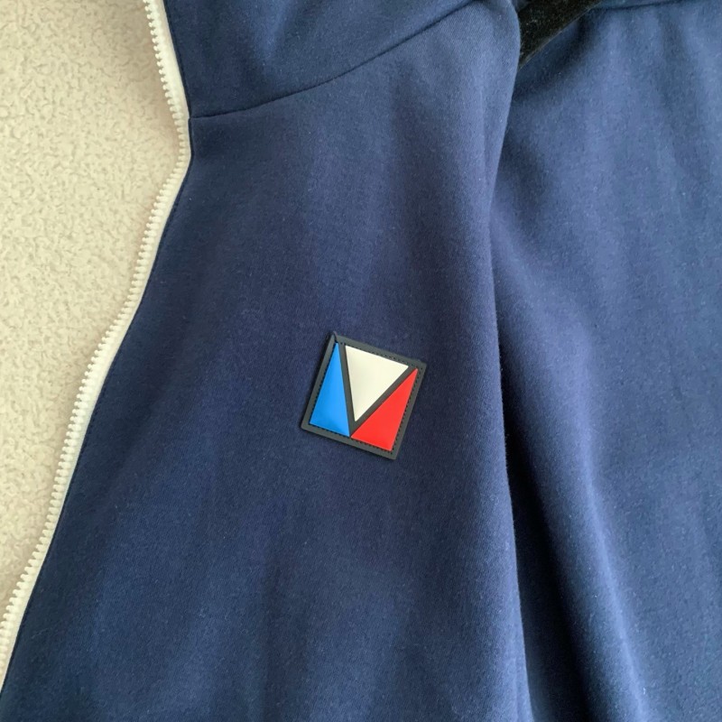 L0*is V*t0n SS24 Logo Patchwork Mandarin-collar Jacket