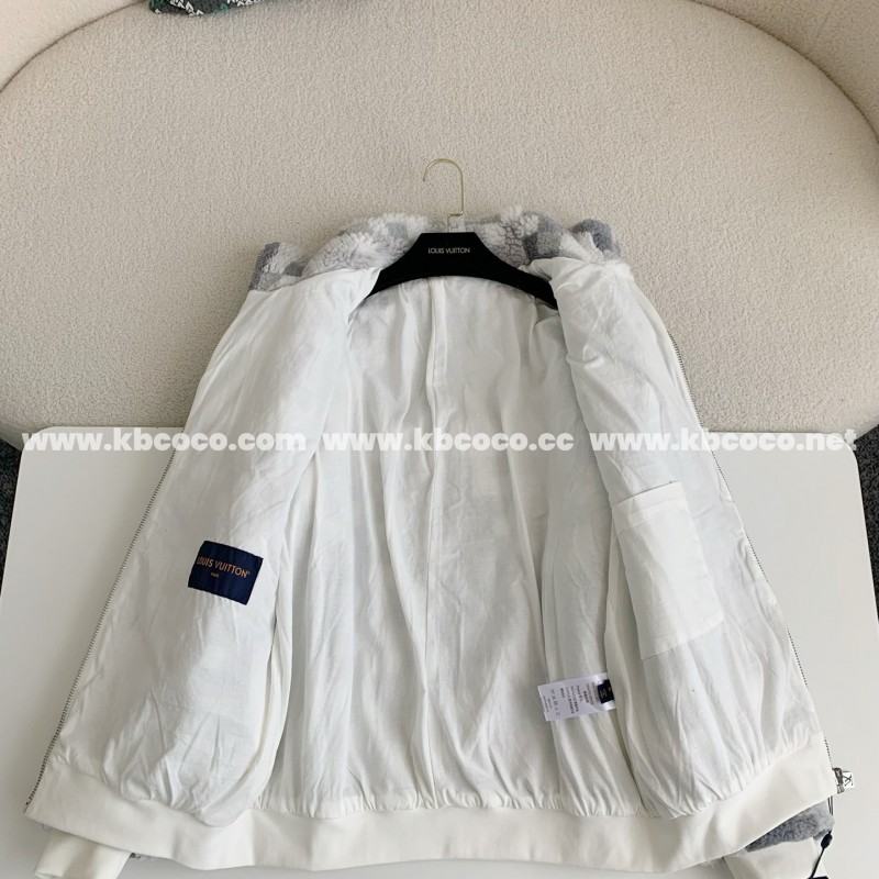 L0*is V*t0n Ski Series FW24 Checkerboard Color-Block Fleece Jacket