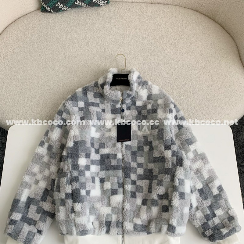 L0*is V*t0n Ski Series FW24 Checkerboard Color-Block Fleece Jacket