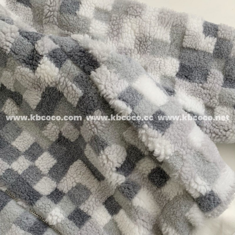 L0*is V*t0n Ski Series FW24 Checkerboard Color-Block Fleece Jacket