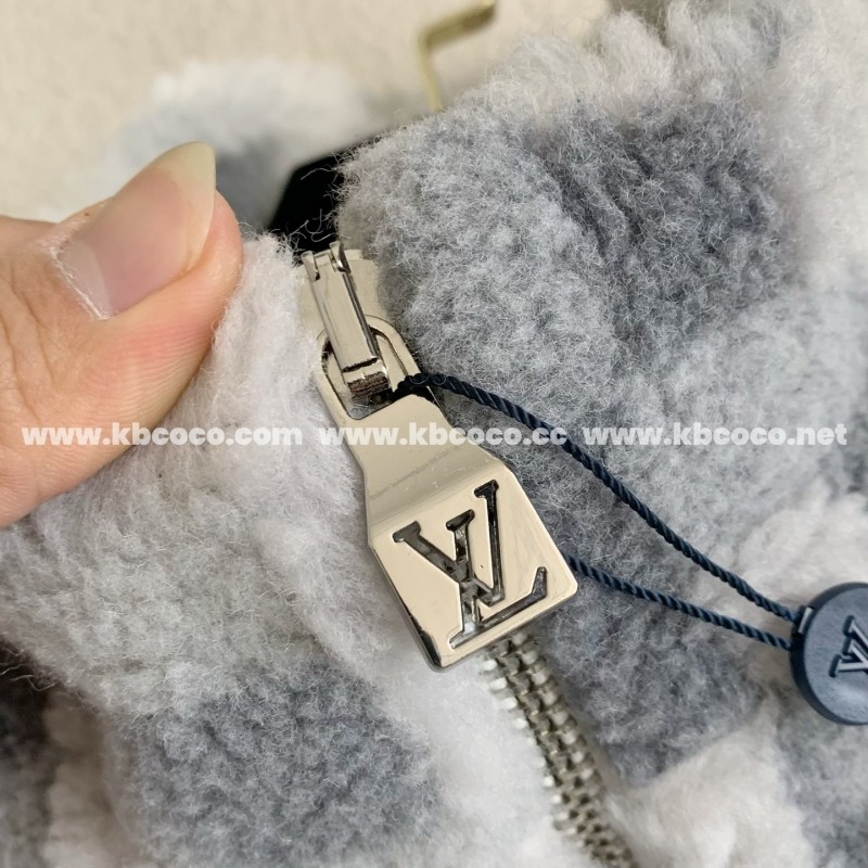 L0*is V*t0n Ski Series FW24 Checkerboard Color-Block Fleece Jacket