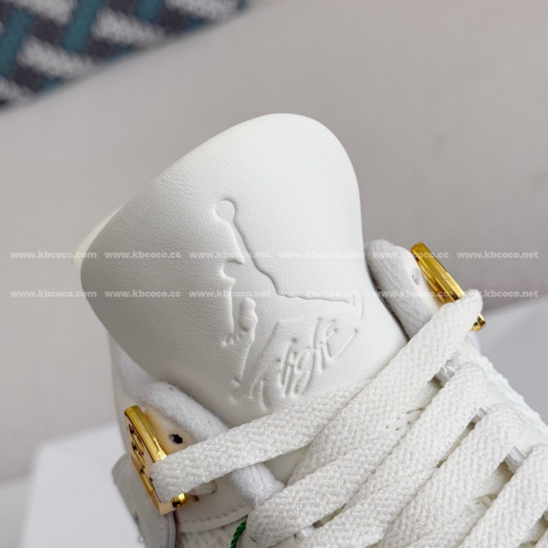 Jordan Air Jordan 4 retro kaws suede lightweight wear-resistant non-slip mid-top