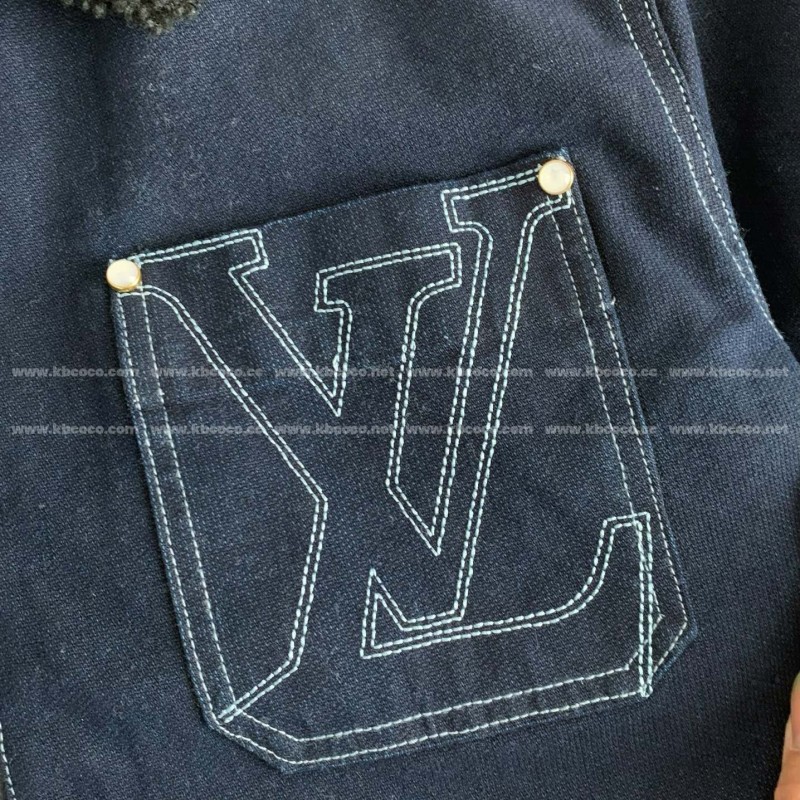 L0*is V*t0n SS25 Zippered open-and-closed spliced turn-down collar jacket