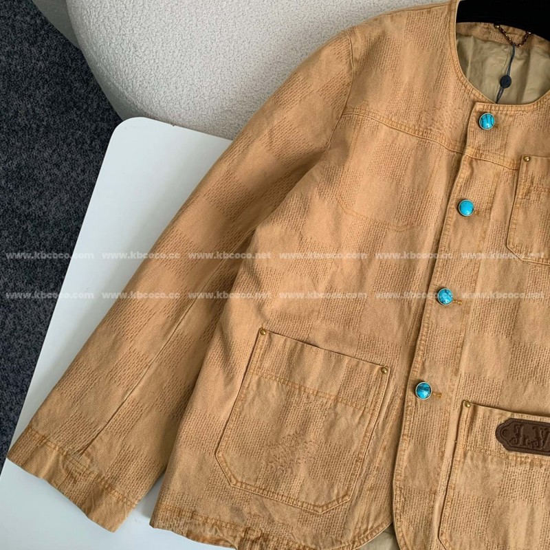 L0*is V*t0n FW24 Round Neck Single Breasted Casual Jacket