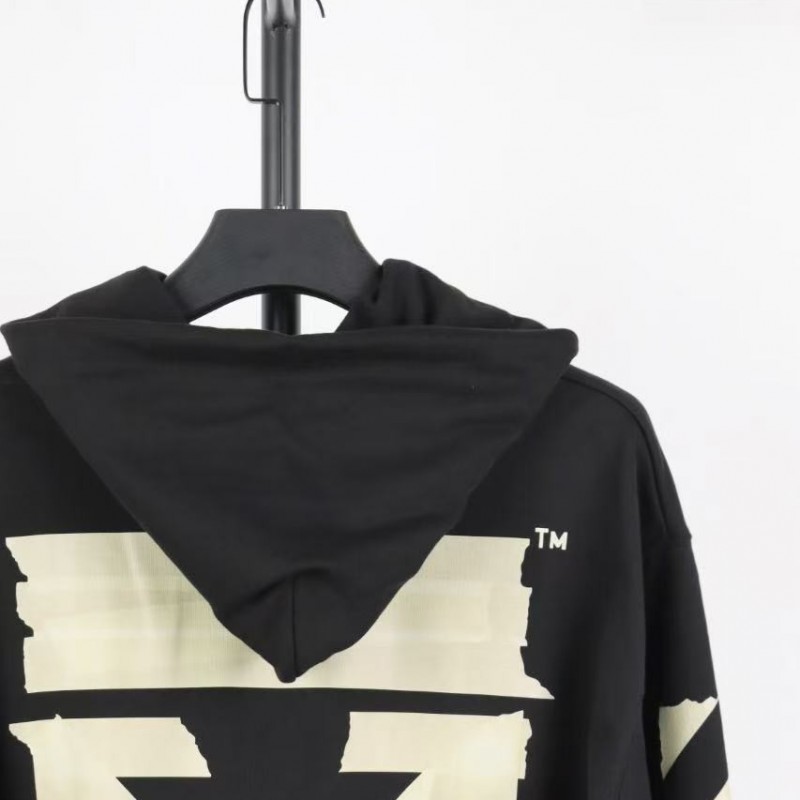 offwhite yellow glue arrow hoodie