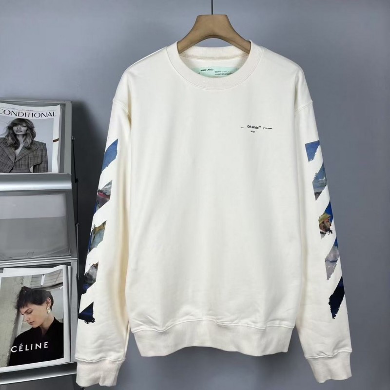 offwhite Monet oil painting round neck sweatshirt