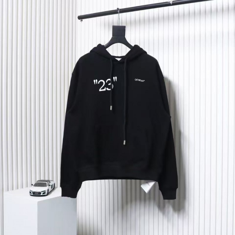 offwhite number 23 hooded sweatshirt slash letter hoodie