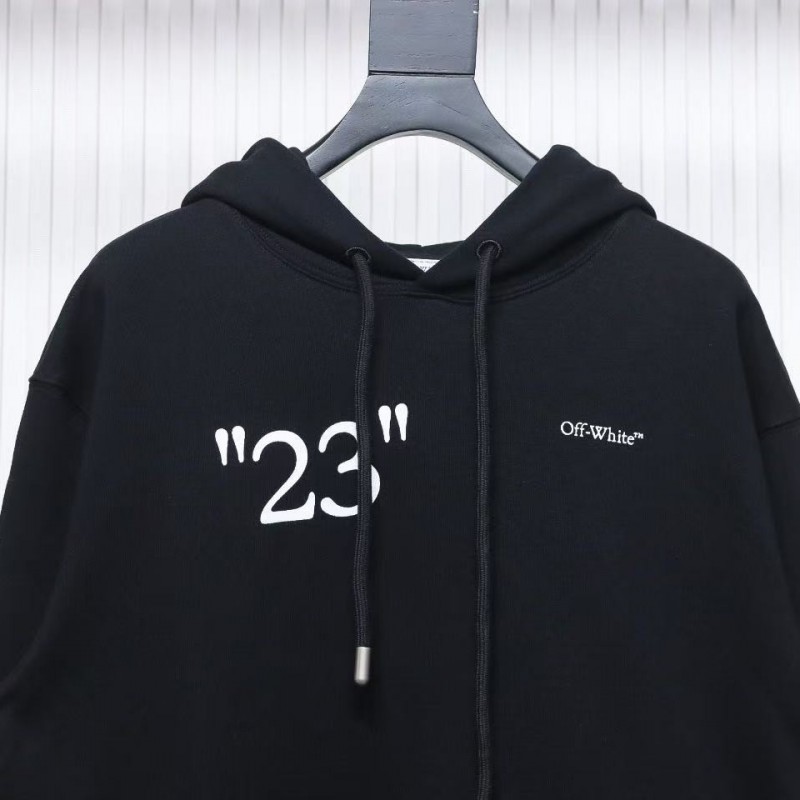 offwhite number 23 hooded sweatshirt slash letter hoodie