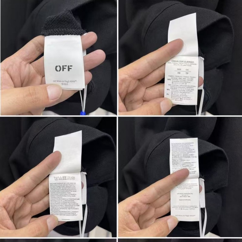 offwhite fuzzy arrow round neck sweatshirt