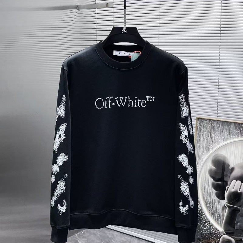 offwhite24 autumn and winter new letter logo round neck sweatshirt