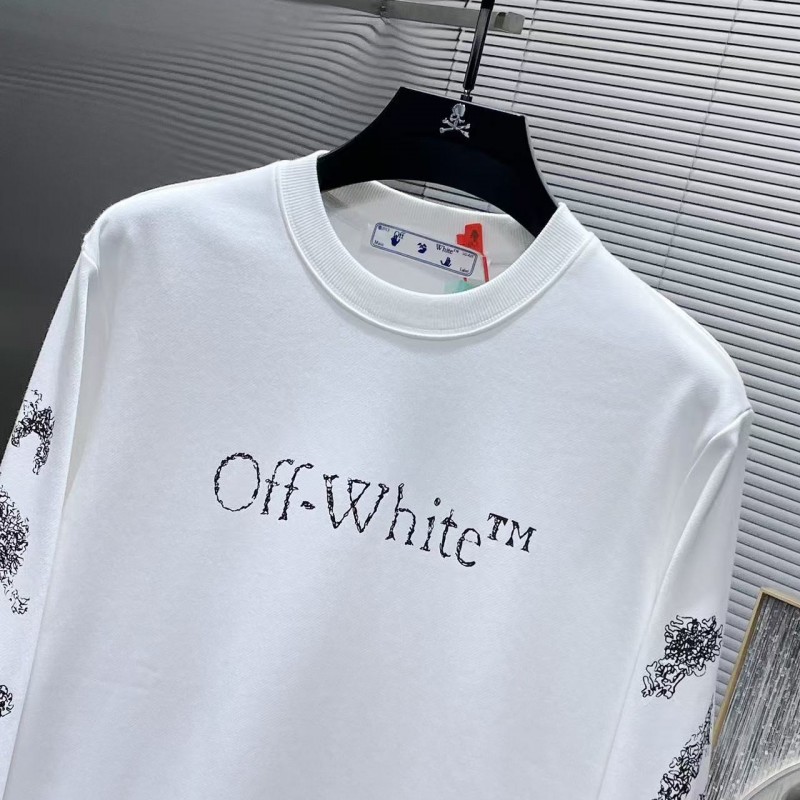 offwhite24 autumn and winter new letter logo round neck sweatshirt