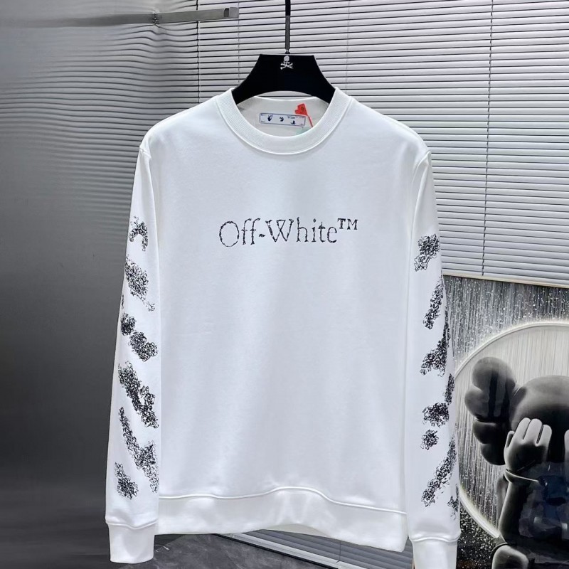 offwhite24 autumn and winter new letter logo round neck sweatshirt