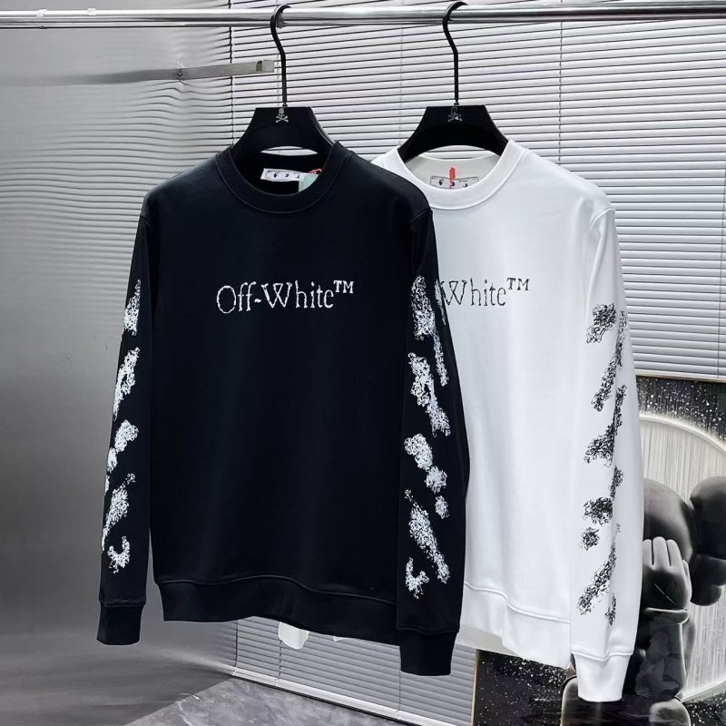 offwhite24 autumn and winter new letter logo round neck sweatshirt