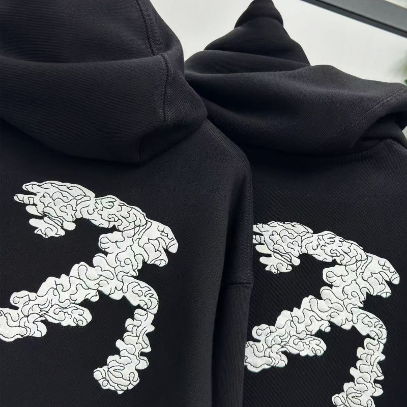 offwhite24 autumn and winter embroidered arrow hooded sweatshirt