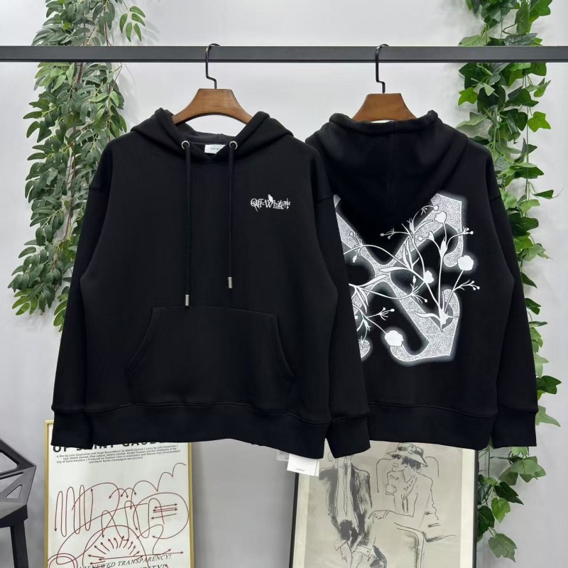 offwhite24 autumn and winter tulip arrow hooded sweatshirt