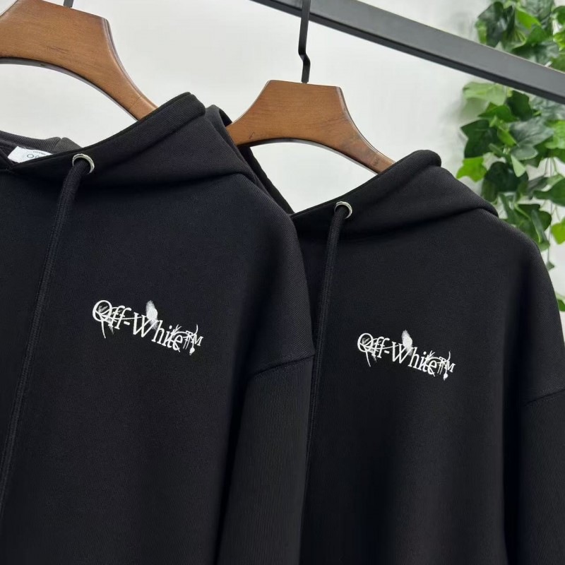 offwhite24 autumn and winter tulip arrow hooded sweatshirt