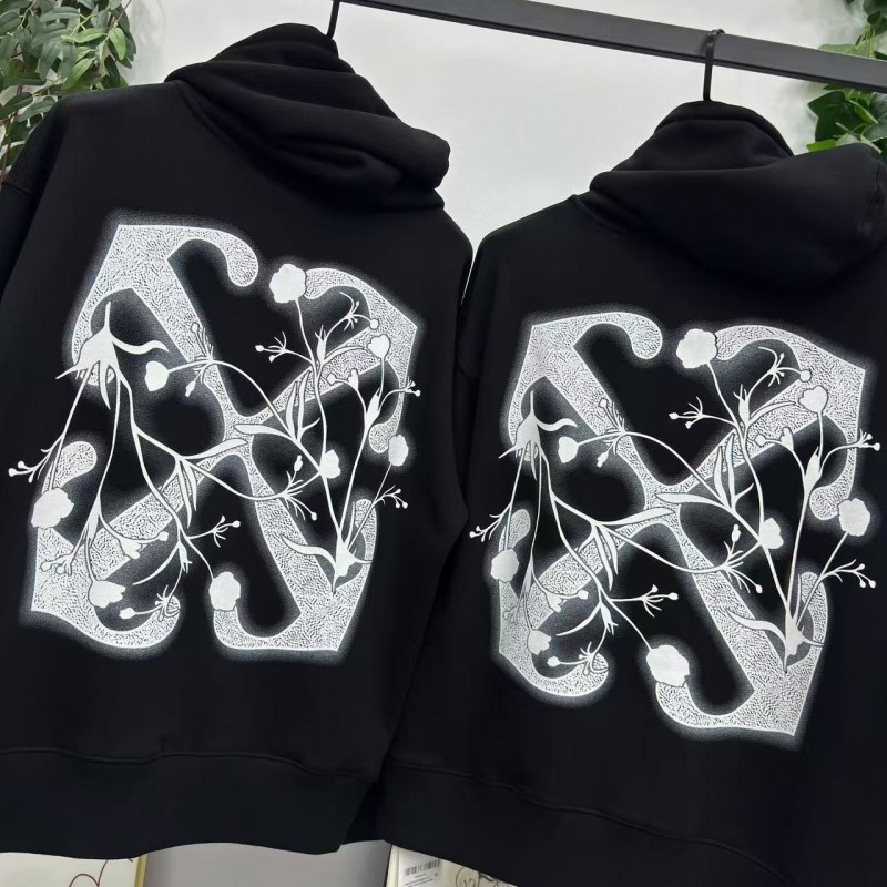 offwhite24 autumn and winter tulip arrow hooded sweatshirt