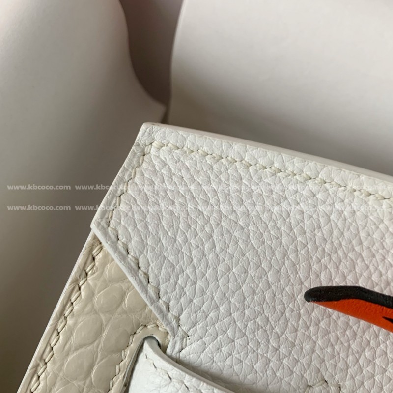 H**mes Limited Edition Birkin 25cm,American crocodile leather togo calfskin