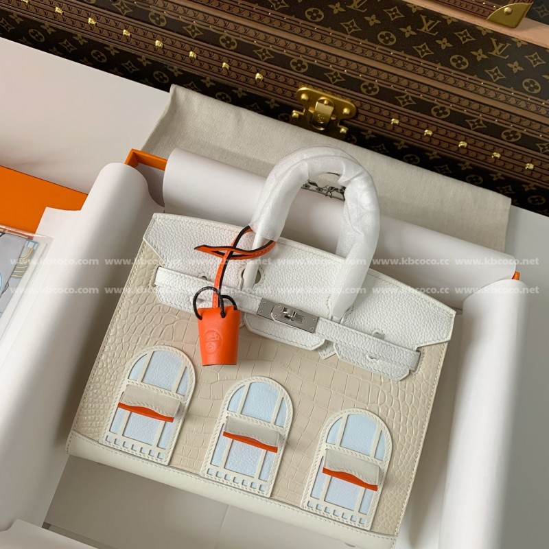 H**mes Limited Edition Birkin 25cm,American crocodile leather togo calfskin