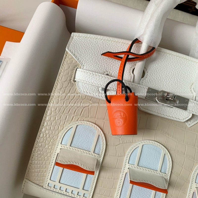 H**mes Limited Edition Birkin 25cm,American crocodile leather togo calfskin