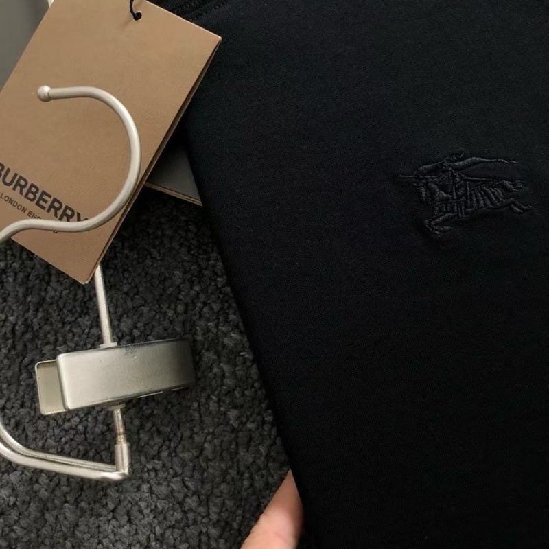 B**rry Black plaid embroidery combines knight embroidery exquisite craftsmanship T-shirt