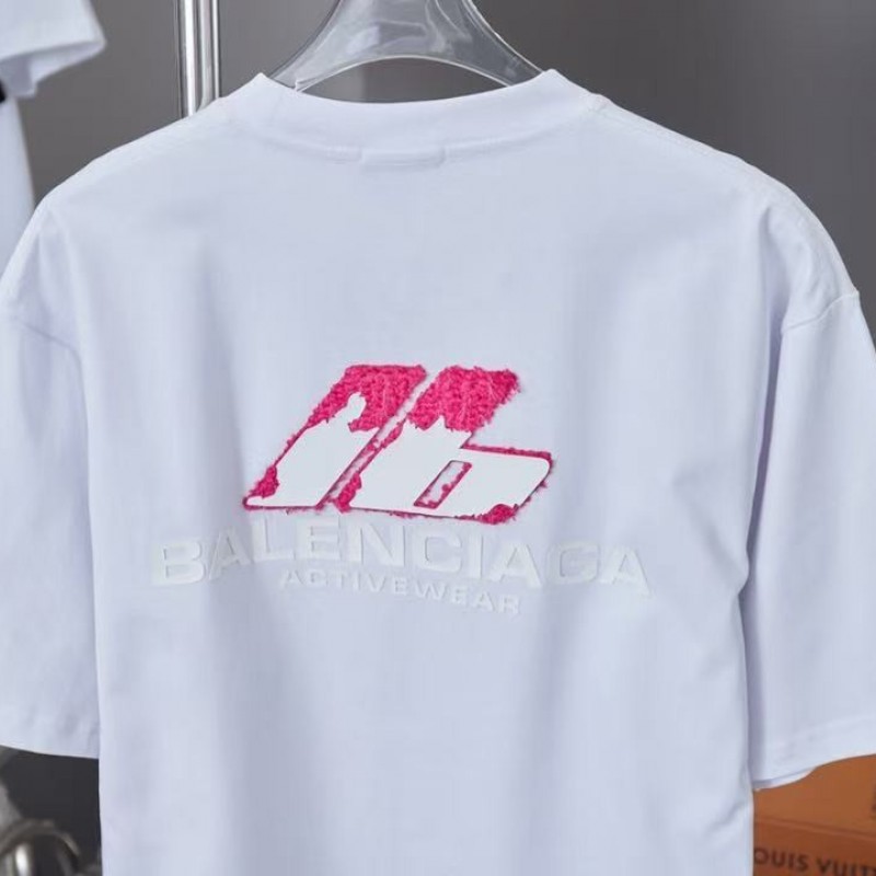 Ba*len*cia*ga SpringSummer new fur patch frog glue logo hot stamping T-shirt